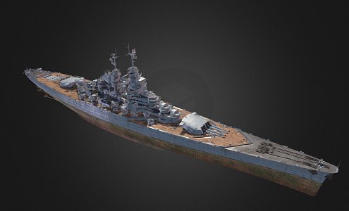 modern warship destroyer weapon ship cruiser ship 3d model