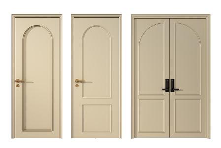 French bedroom door room door entry door security door 3d model