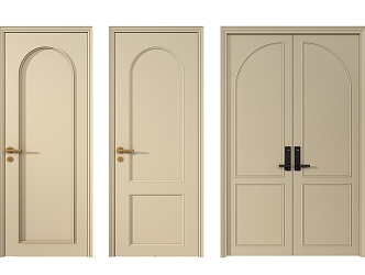 French bedroom door room door entry door security door 3d model