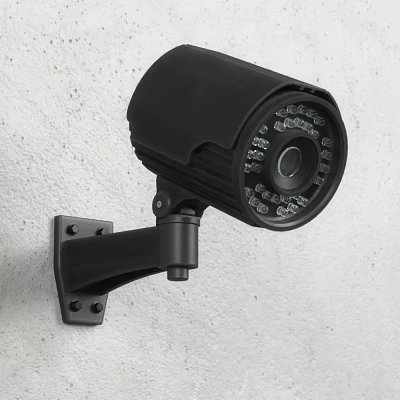 Outdoor Security Camera Projection Monitoring System Wall Mounted Design with LED Lights for Night Vision 3d model