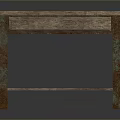 Rustic Wooden Side Table With Textured Top Drawer And Lower Shelf
