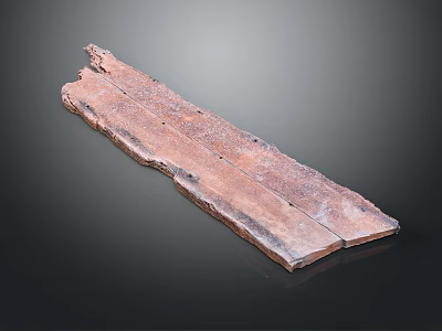 Natural Wooden Stone Interior Decoration With Rustic Texture And Raw Surface 3d model