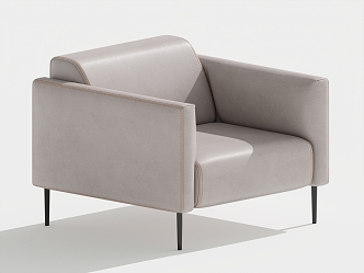 Modern Single Sofa Single Leisure Chair 3d model