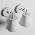 Modern Minimalist Wall Lamp With Wooden Base Metal Arm And Textured Light Gray Shade