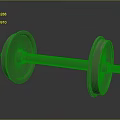 Heavy Duty Green Cast Iron Dumbbell for Home Fitness Exercise Equipment