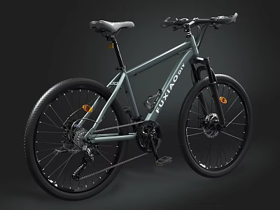 Realistic Style New Mountain Bike Variable Speed Bike 3d model