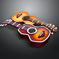 Decorative Acoustic Guitars With Wooden Body For Home Living Decor