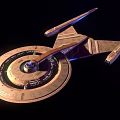 Detailed Star Trek Enterprise Spaceship 3D Model With Futuristic Design Render