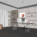 Modern study 3d model