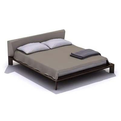 Indoor Furniture Modern Furniture Bed Double Bed 3d model