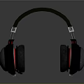 Black Over Ear Headphones With Blue Lighting And Mesh Design Modern Sleek Audio Electronic Device