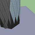 Modern High Rise Office Building With Unique Twisted Geometric Glass Facade