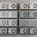 Air conditioner external unit Air conditioner rack External unit bracket Shutter grille Storage rack Shades Air conditioner external hood Protective cover 3d model