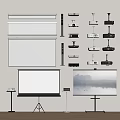 projection screen projection mobile projection equipment 3d model