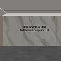 Modern Front Desk Background Wall Simple Background Wall Front Desk Reception Area Background Wall Company Front Desk Background Wall 3d model