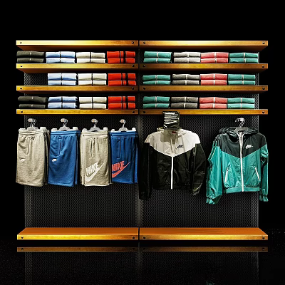 Modern Business Equipment Shelf Shelf Store Sporting Goods 3d model