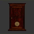 Vintage Wooden Mantel Clock With White Dial Black Numbers And Gold Pendulum