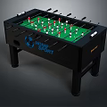 Black Foosball Table With Green Playing Surface White Red Players Home Sport Logo Kicker Brand