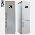 Modern Stainless Steel Double Door Refrigerators With Digital Display For Home Kitchen