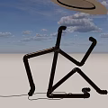PVC pipe floor lamp water pipe creative table lamp floor lamp 3d model
