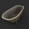 Vintage Freestanding Bathtub Design With Metal Legs And Smooth Surface