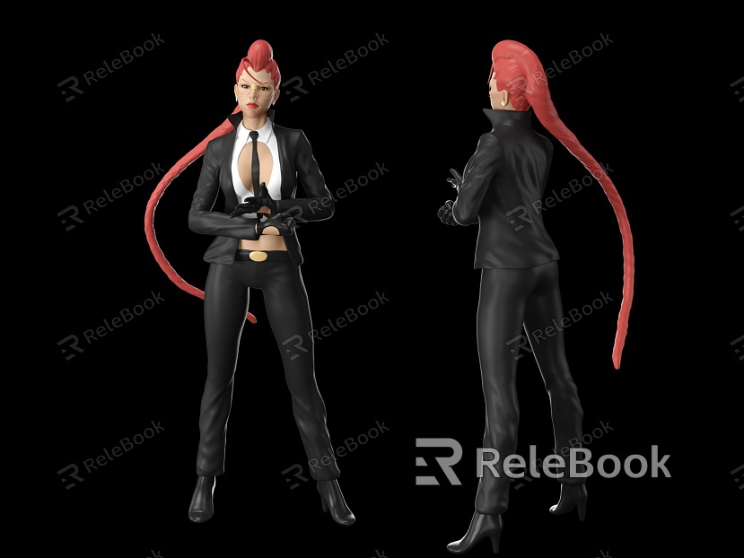 Game Character Viper Street Fighter Street Fighter Female Fighter Fighting Figure Female Agent Suit model