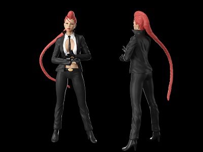 Game Character Viper Street Fighter Street Fighter Female Fighter Fighting Figure Female Agent Suit model