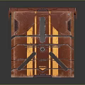 Red Textured Tech Panel With Glowing Lines And Mechanical Device Design