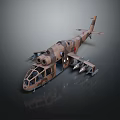 Military Helicopter With Camouflage Design Rotor System And Weapon Mounts For Aerospace Missions