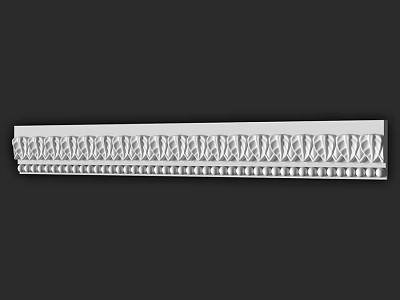 White Decorative Molding With Intricate Carved Patterns And Architectural Ornamental Design 3d model