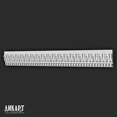 White Decorative Molding With Intricate Carved Patterns And Architectural Ornamental Design 3d model