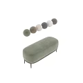 Modern Fabric Sofa Bench With Wooden Legs And Multiple Color Options