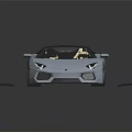 Silver Luxury Convertible Sports Car With Open Top And Beige Seats