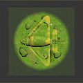 Yellow Triangular Toy Plane On Green Grass With Small Stones