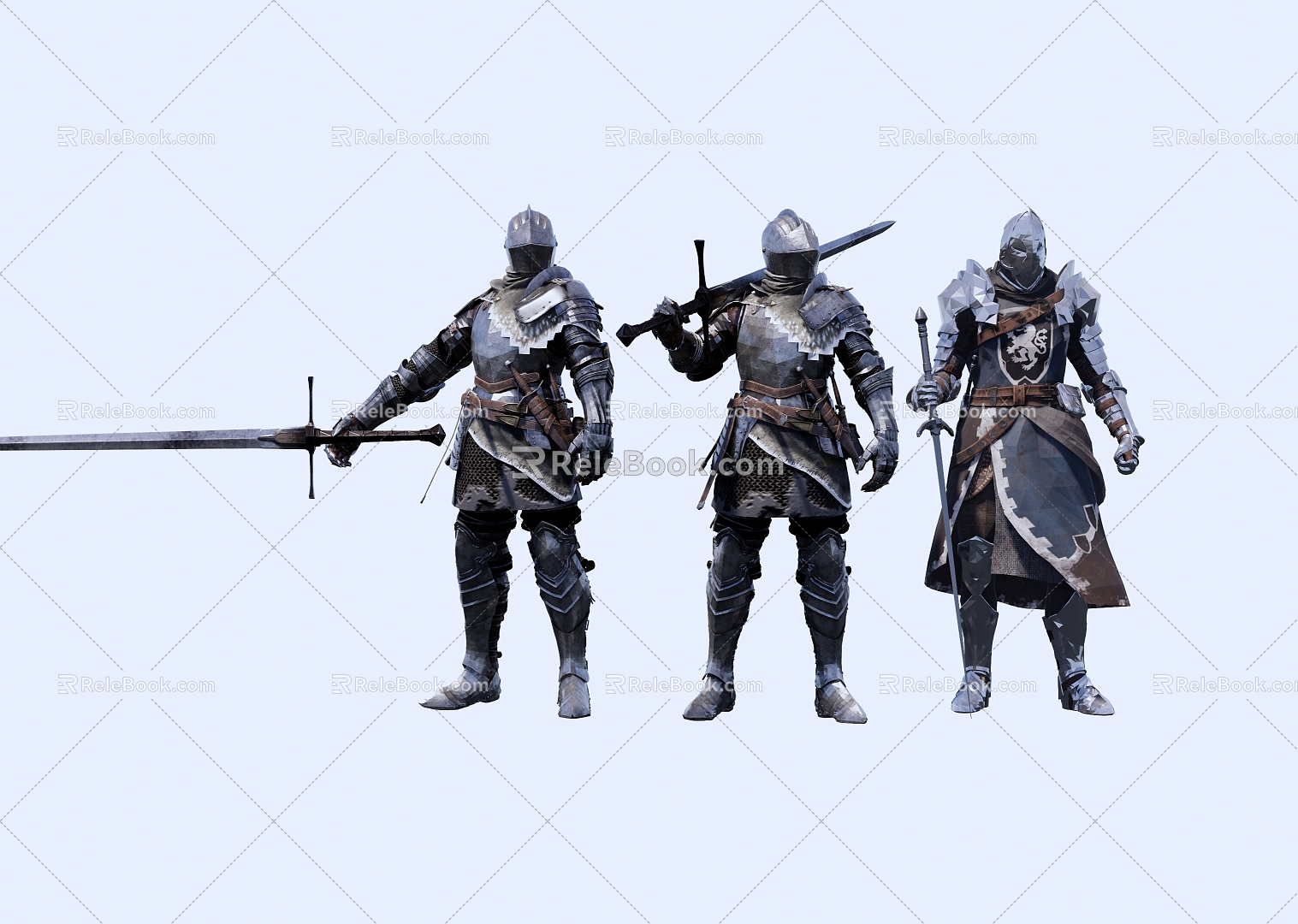 Modern Game Character Medieval Knight 3d model