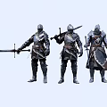 Modern Game Character Medieval Knight 3d model