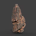 Natural Rough Textured Stone Decorative Piece With Unique Structural Design Details