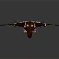 Mechanical Character With Bat Like Creature Red Body Yellow Eyes And Detailed Wings