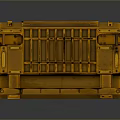 Yellow Metal Storage Box With Grid Design And Reinforced Corners For Home Organization