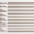 European style gypsum line gypsum line ceiling corner line gypsum carving 3d model