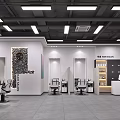 Modern Hair Salon Interior Design With Stylish Chairs Mirrors And Reception Counter