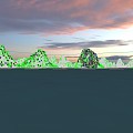 Modern Lake Guilin Landscape 3d model