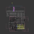 Organized Underground Parking Lot With Parked Cars Directional Arrows Marked Spaces And White Columns