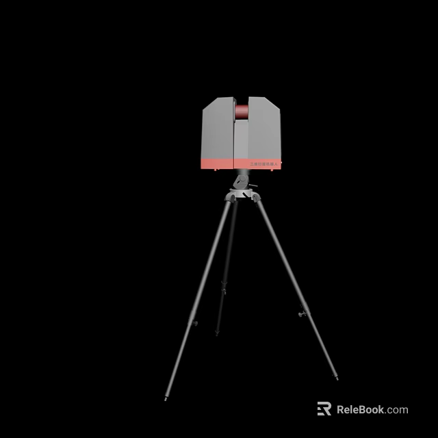 Public Traffic Monitoring Facility With Tripod Mounted Device For Road Safety 3d model 