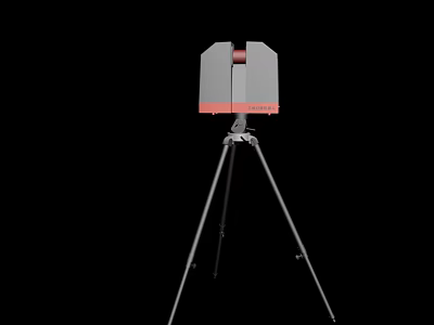 Public Traffic Monitoring Facility With Tripod Mounted Device For Road Safety 3d model