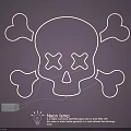 Unique Neon Light Combination with Skull and Crossbones Design for Decorative Use