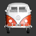 Classic Red And White Volkswagen Bus With Vintage Exterior Design And Side Windows