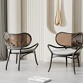 Elegant Leisure Chairs With Transparent Backrest Black Metal Frame And Comfortable Seat Design