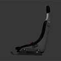 Silver Gray Office Chair With Racing Seat Design Ferrari Logo Dark Seat And Red Button