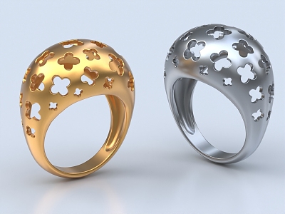 Ring Gold Ring Diamond Ring Jewelry 3d model